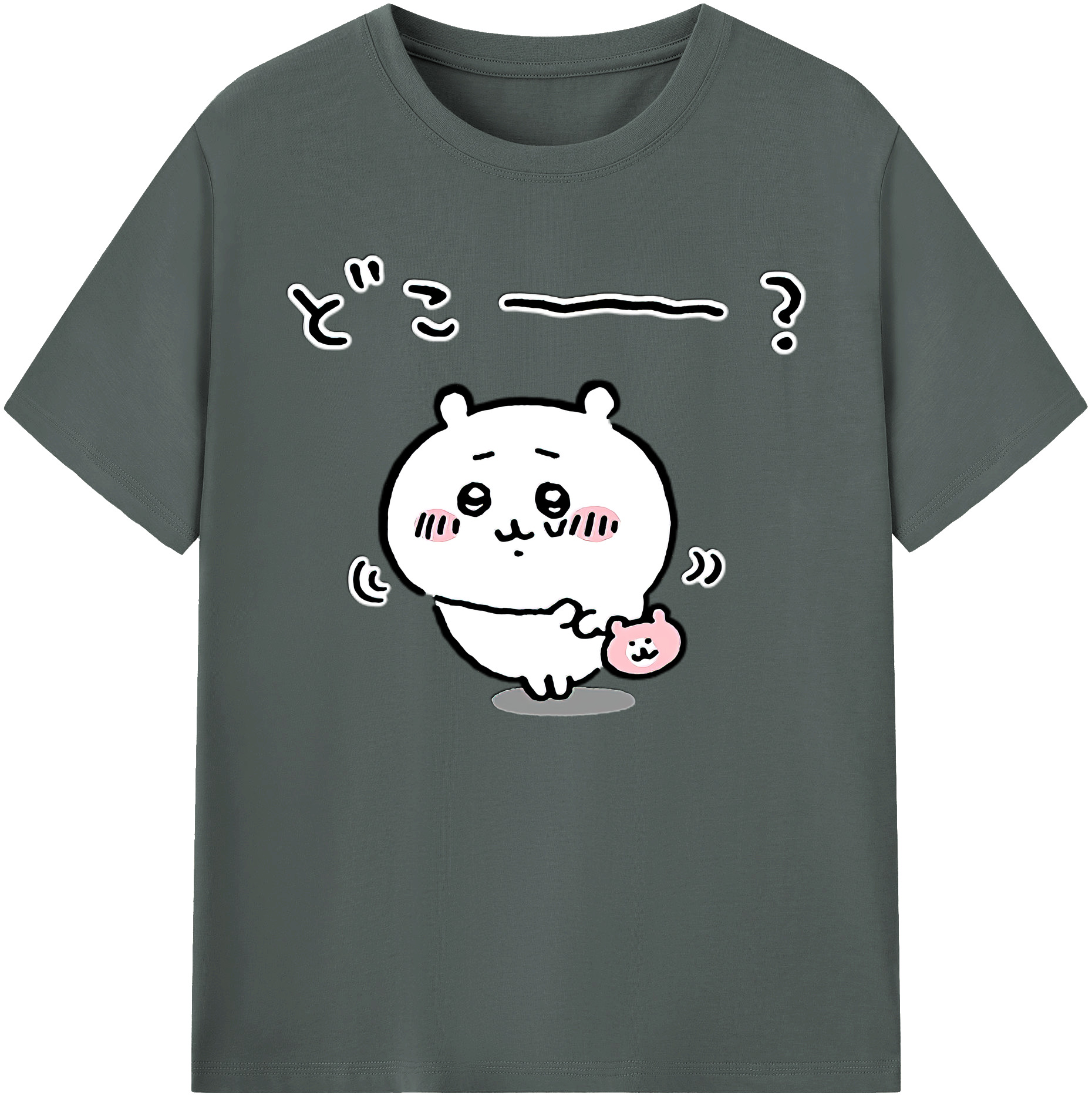 （画像用） ちいかわ ちいかわ Chii-kawa chiikawa 綿100％ メンズ半袖Tシャツ｜肌触りやわらか＆通気性